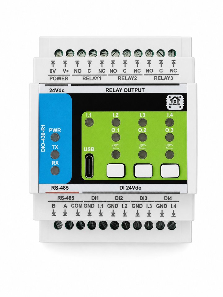 HomeMaster DIO-430-R1 relay and digital input module