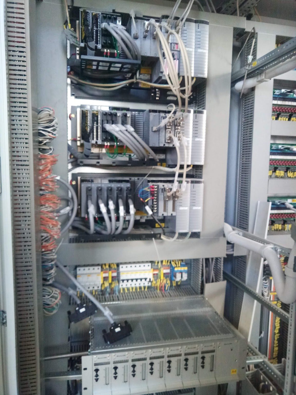 Yokogawa Centum control cabinet, I/O modules and marshalling